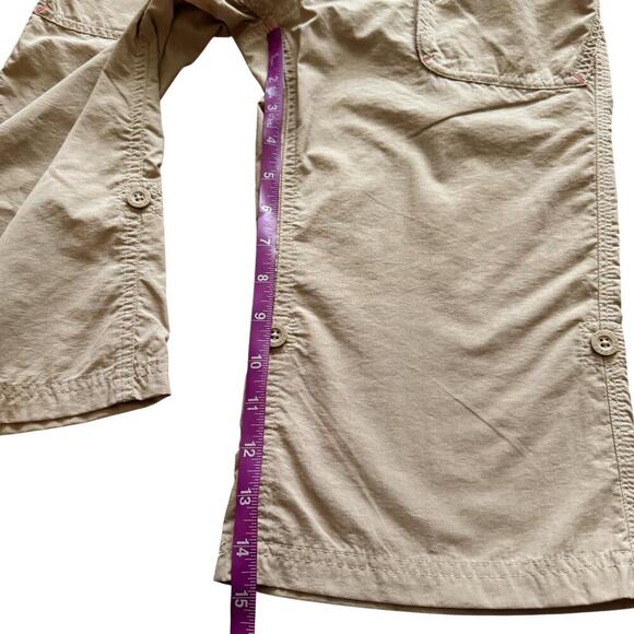 North Face Pants Girls Large Roll Tab Capri Adjustable Nylon Outdoor Hiking - Picture 5 of 15